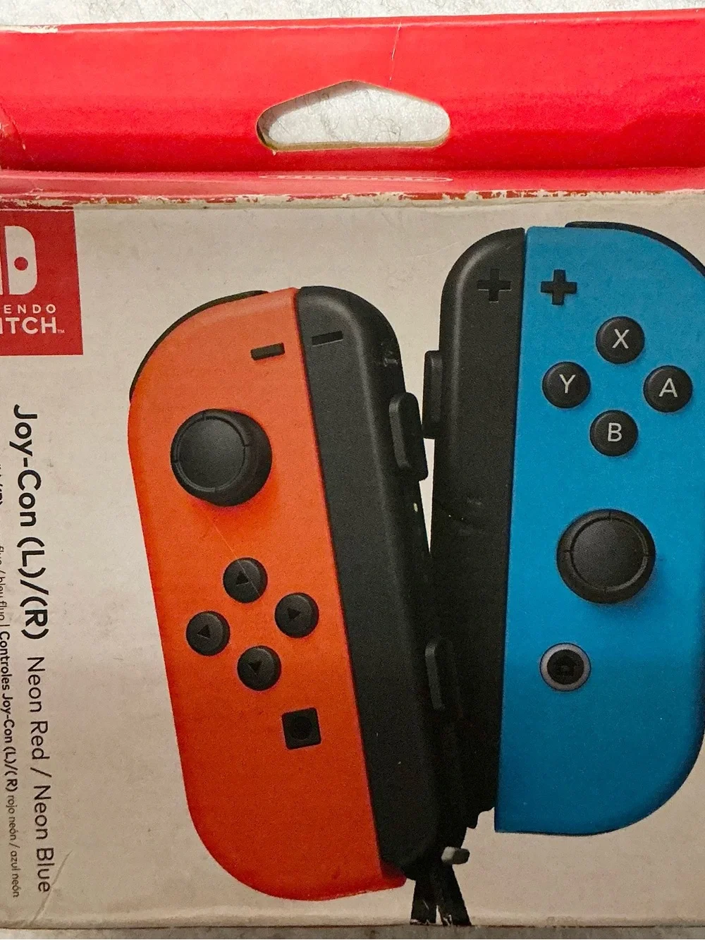 Nintendo Switch Joy-Con Controller (L) /(R) - Neon Red/Neon Blue - NEW Open Box